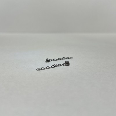 Lingual Button Chain Silver - Zincirli Buton 10lu paket