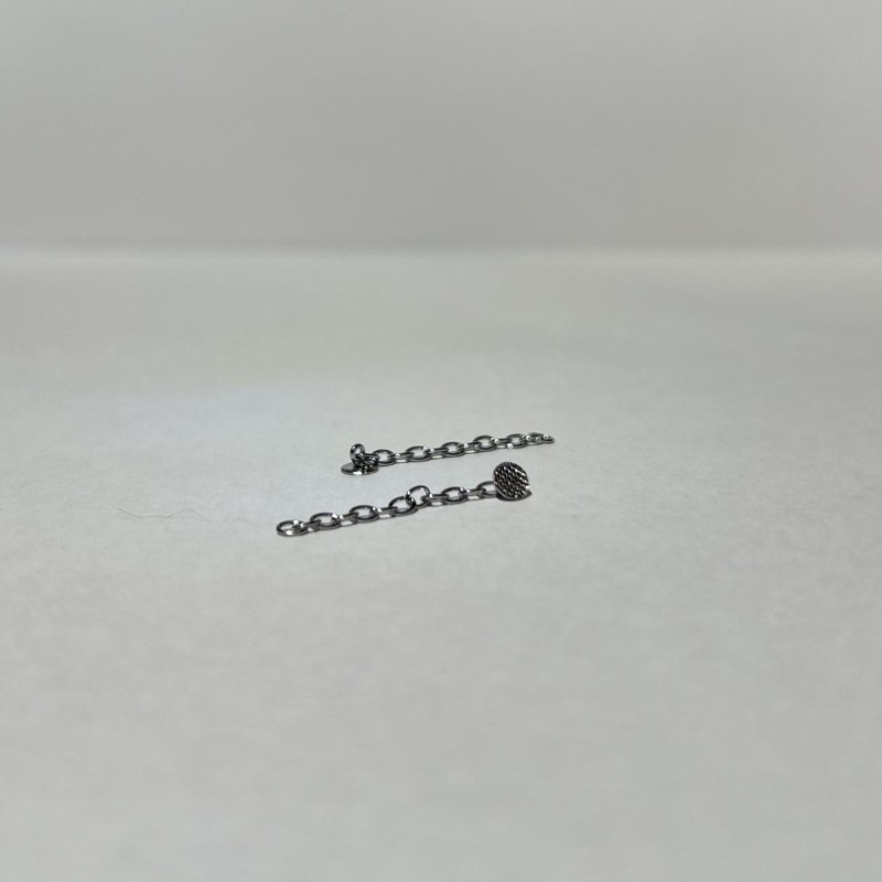 Lingual Button Chain Silver - Zincirli Buton 10lu paket