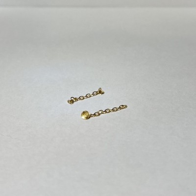 Lingual Button Chain Gold - Zincirli Buton 10lu paket