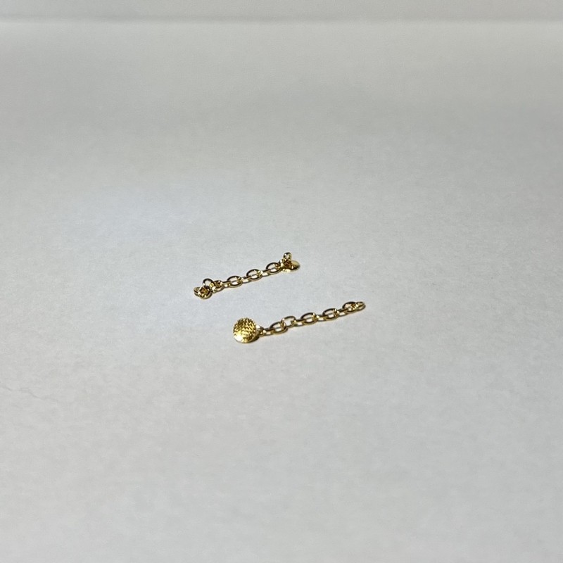 Lingual Button Chain Gold - Zincirli Buton 10lu paket