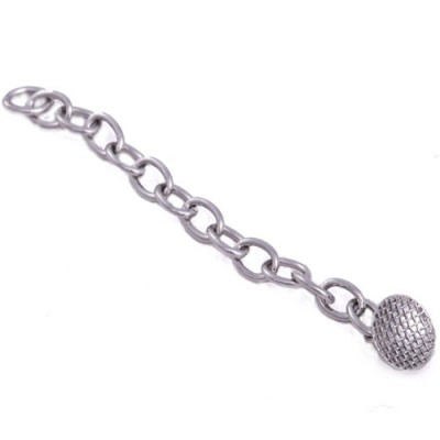 Lingual Button Chain Silver - Zincirli Buton 10lu paket